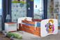 dětská postel s motivem včetně úložného prostoru + matrace 140x70 cm (calvados) 
